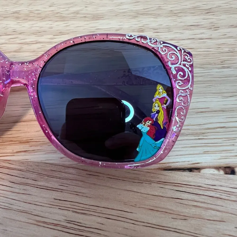 Disney Princesses Pink Silver Sunglasses Ariel Rapunzel Aurora Disney World